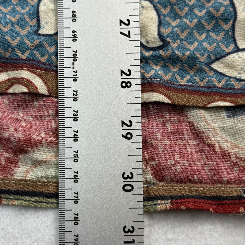 Campia Moda‎ Mens Large Rayon Batik Lotus Print Short Sleeve Button Up Shirt L - Picture 5 of 5